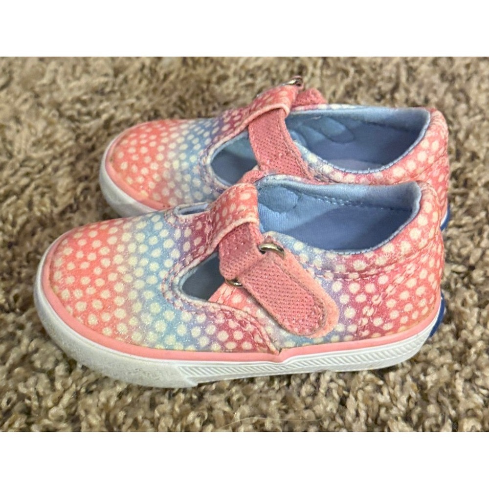Keds-Toddler Girls' Daphne Pastel Polka-Dot & Sparkly Pink Sneakers Size 4.5